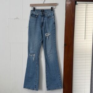 BDG Urban Outfitters Womens High Rise Flare Distressed Jeans Blue Size 24